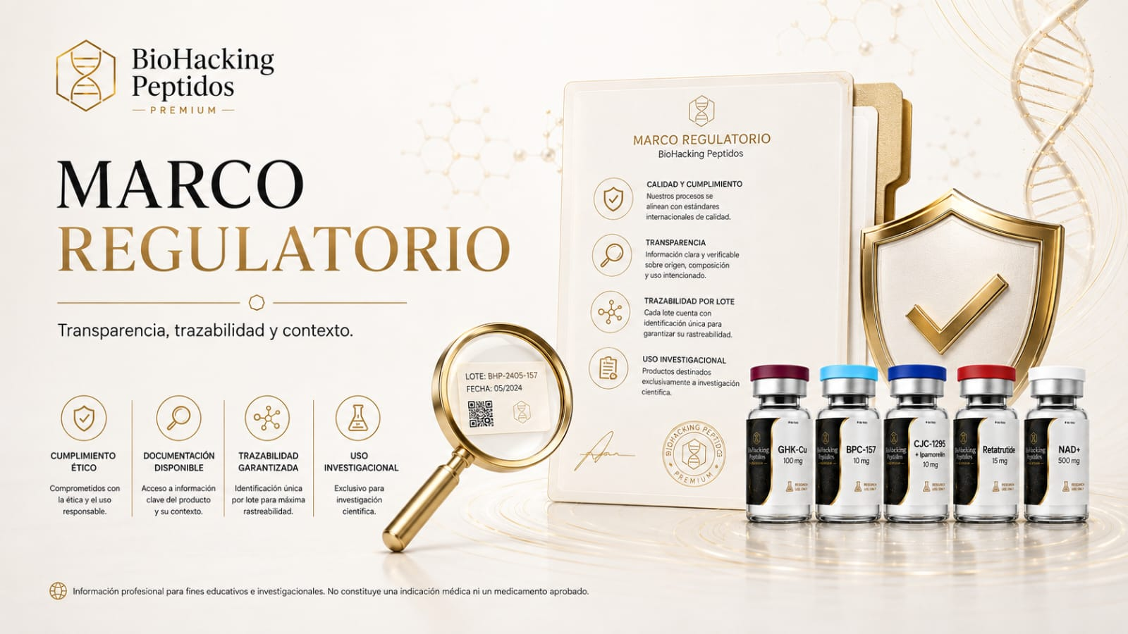 Marco regulatorio BioHacking Peptidos